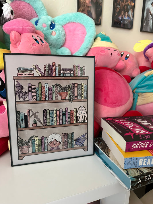 Fantasy Bookshelf 8x10 Print